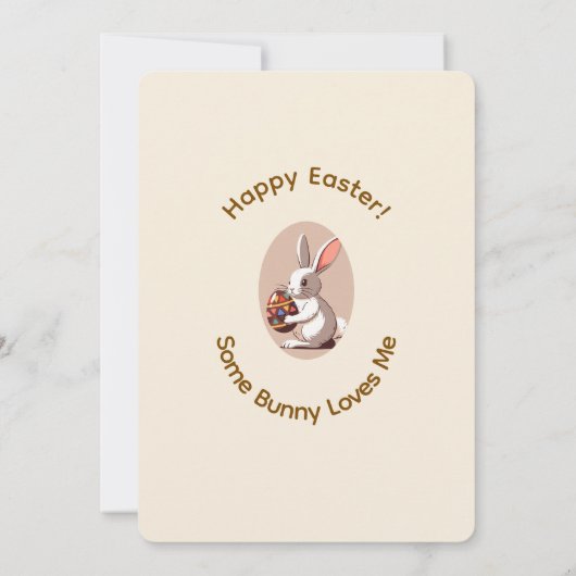 Invitation Easter Bunny with Eggs  (Dos)