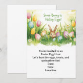 Invitation Easter egg hunting (Devant / Derrière)