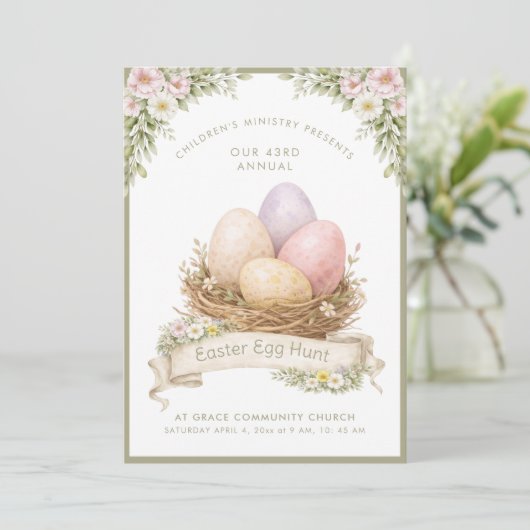 Invitation Easter Egg Nest | Easter Egg Hunt (Debout devant)