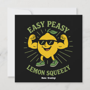 Invitation Easy Peasy Lemon Squeezy Cadeau - Funny Bonjour ét