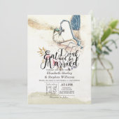 Invitation EAT Drink Be Marié Mariage Dragonfly Mating Love (Debout devant)