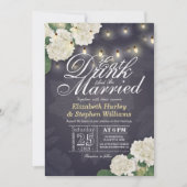 Invitation EAT Drink & Be Married Flower String Mariage (Devant)