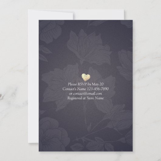 Invitation EAT Drink & Be Married Flower String Mariage (Dos)