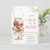 Invitation Eat Drink & Be Merry Cocktail Bow (Debout devant)