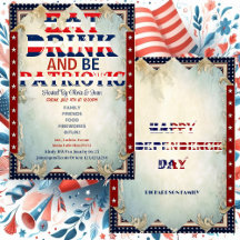 Eat Drink & Be Patriotique 4 Juillet Parti Shabby 