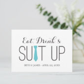Invitation Eat Drink & Suit Up | Garçons d'honneur (Debout devant)