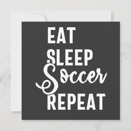 Invitation eat sleep soccer repeat (Devant)