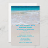 Invitation Eau à la réception de bord de mer seulement (Devant / Derrière)