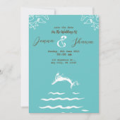 Invitation Eau aquarelle dégradé bleu sarcelle Mandala Nous s (Devant)