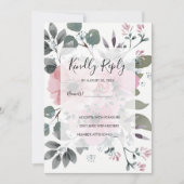Invitation Eau botanique rustique florale Mariage RSVP (Devant)