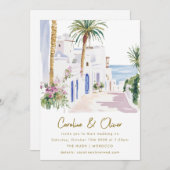 Invitation Eau Côtière Marocaine Destination Mariage (Devant / Derrière)