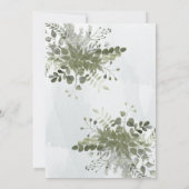 Invitation Eau couleur bleu chic Dusty vert eucalyptus (Dos)