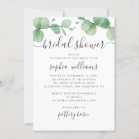 Eau-couleur eucalyptus. Douche nuptiale verte