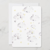 Invitation Eau de lapin Élégant Baby shower garçon mignon (Dos)