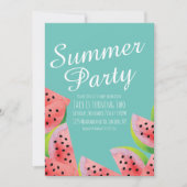 Invitation Eau de pastèque moderne aquarelle fête d'été  (Devant)