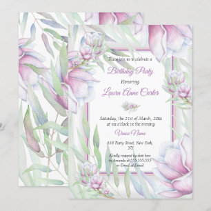 Invitation Eau de toilette florale délicate de lilas rose pou