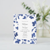 Invitation Eau d'Indigo - tiges de fleurs (Debout devant)