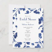 Invitation Eau d'Indigo - tiges de fleurs (Devant)