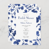 Invitation Eau d'Indigo - tiges de fleurs (Devant / Derrière)