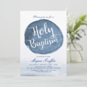 Invitation Eau du lac | Custom Holy Baptism (Debout devant)