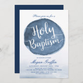 Invitation Eau du lac | Custom Holy Baptism (Devant / Derrière)