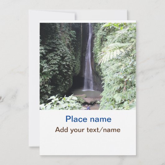 Invitation eau océan plage photo ajouter nom texte place été (Dos)