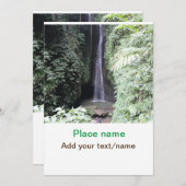 Invitation eau océan plage photo ajouter nom texte place été (Devant / Derrière)