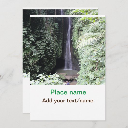 Invitation eau océan plage photo ajouter nom texte place été (Devant / Derrière)