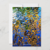 Invitation © Eau réfléchissante ondulations Art abstrait (Dos)