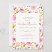 Invitation Eau rose d'été Jardin Fête des mariées florale (Devant)