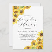 Invitation Eau Rustique Tournesols Couples Douche (Devant)