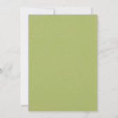 INVITATION EAU VERTE JAUNE COULEUR FOLIAGE MARIAGE OLIVE (Dos)