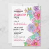 Invitation Eau vive fleurit et verdure Graduation (Devant)