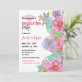 Invitation Eau vive fleurit et verdure Graduation (Debout devant)