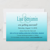 Invitation Eaux émeraude Plage Jamaïcaine Sauvegarder la date (Dos)