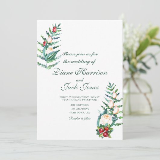 Invitation Eaux roses et Berry (Debout devant)