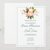 Invitation Eaux roses et Berry (Devant / Derrière)
