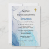 Invitation Eaux vivantes Baptême chrétien orthodoxe (Dos)