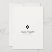 Invitation Ébène et ivoire | Mariage minimal chic (Dos)