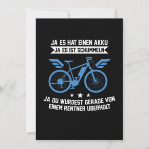 Invitation EBike Fahrrad Rente Rentner Vélo Cadeau Cycliste