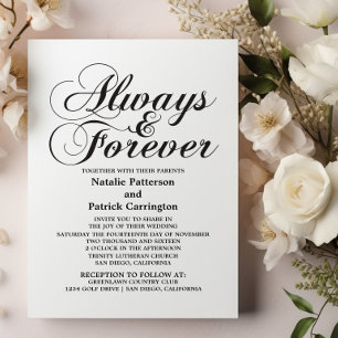 Invitation Ebony Always & Forever Wedding