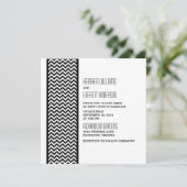 Invitation Ebony Chevron Border Wedding (Debout devant)