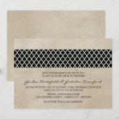 Invitation Ebony Rustique Quatrefoil Mariage Inviter (Devant / Derrière)