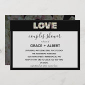 Invitation Ebony Vanilla fraise Hydrangeas Couples Douche (Devant / Derrière)