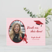 Invitation Ébullition de l'écrevisse me Pinch Rose & Rouge Ph (Debout devant)