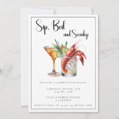 Invitation Ébullition de l'écrevisse Soignée soirée cocktail  (Devant)