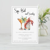 Invitation Ébullition de l'écrevisse Soignée soirée cocktail  (Debout devant)