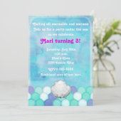 Invitation Écailles de Sirène de Mer à l'aquarelle (Debout devant)