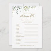 Invitation Écalyptus vertes jeu de mots nuptiale (Devant)