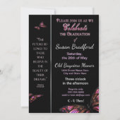 Invitation Écart de graduation - Papillon - Insertion photo - (Dos)